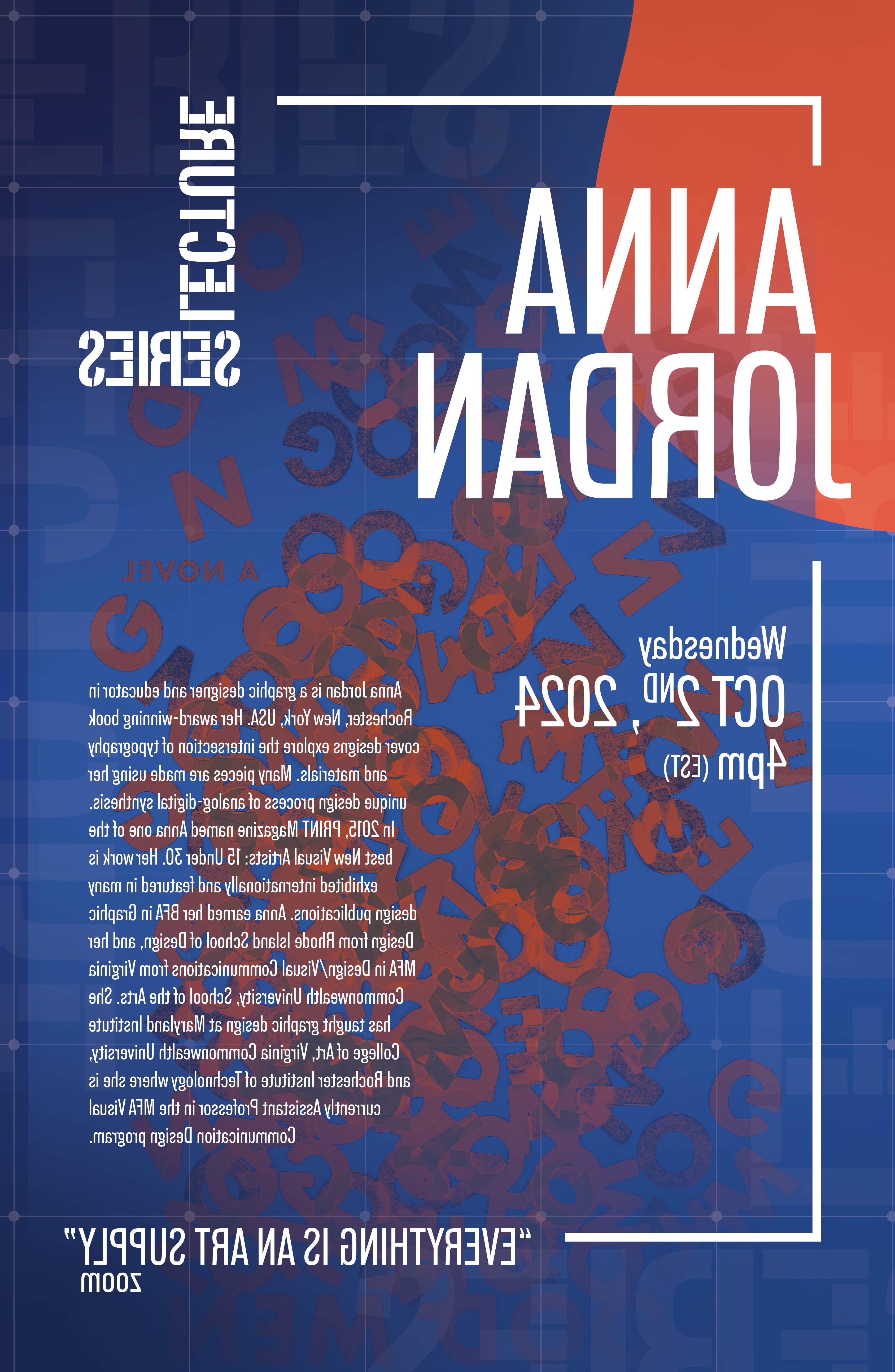 Anna Jordan Lecture Series Poster